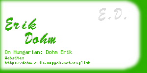 erik dohm business card